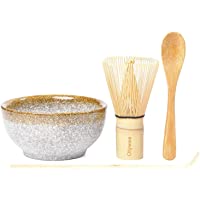 Olywee Matcha Batidor Set -Juego de Ceremonia de té Matcha de 4- incluyen un batidor Matcha de 100 puntas- una cuchara…